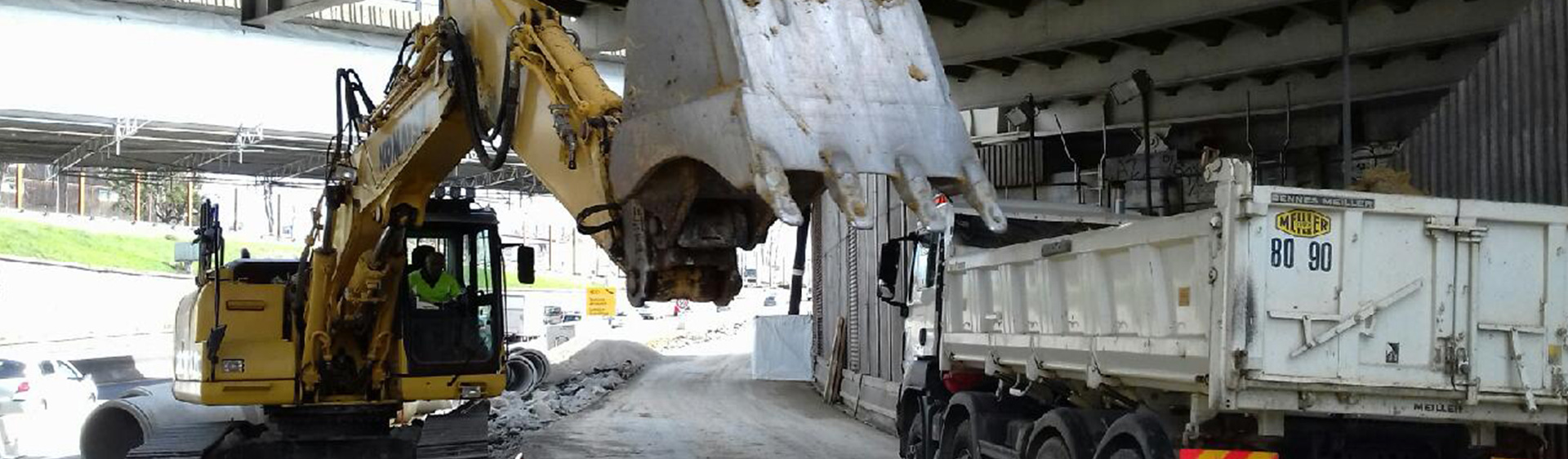 Nos équipes au travail sur un chantier de VRD